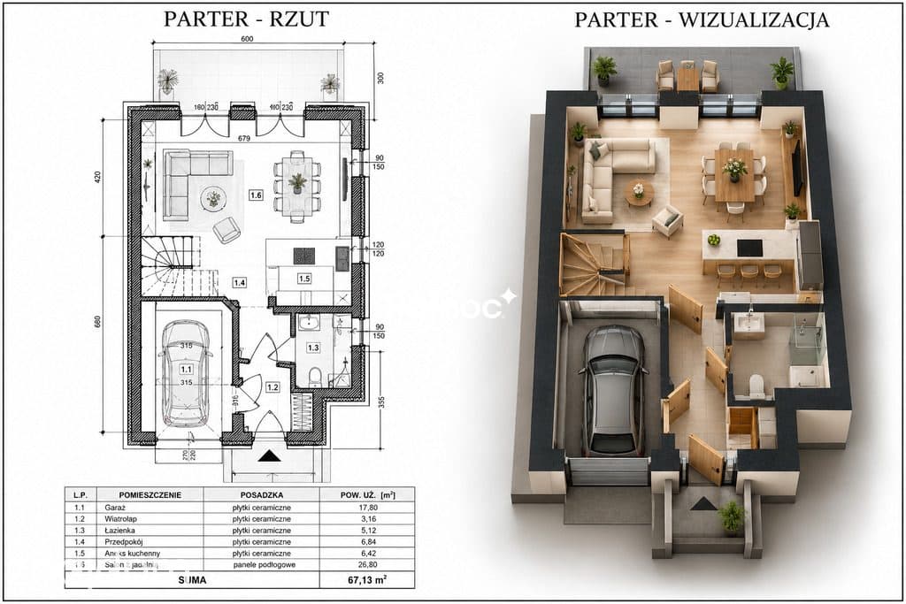 DOM bliźniak 130,94 m²| Garaż | Działka 4,4 a - zdjęcie 3