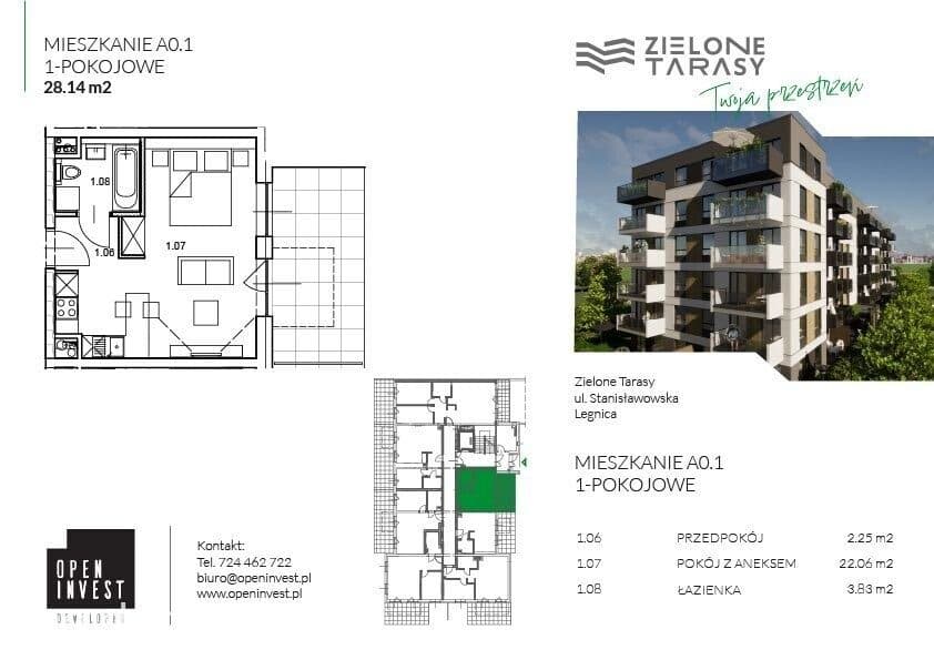 Zielone Tarasy, 1 pokój, duży taras, winda - zdjęcie 8