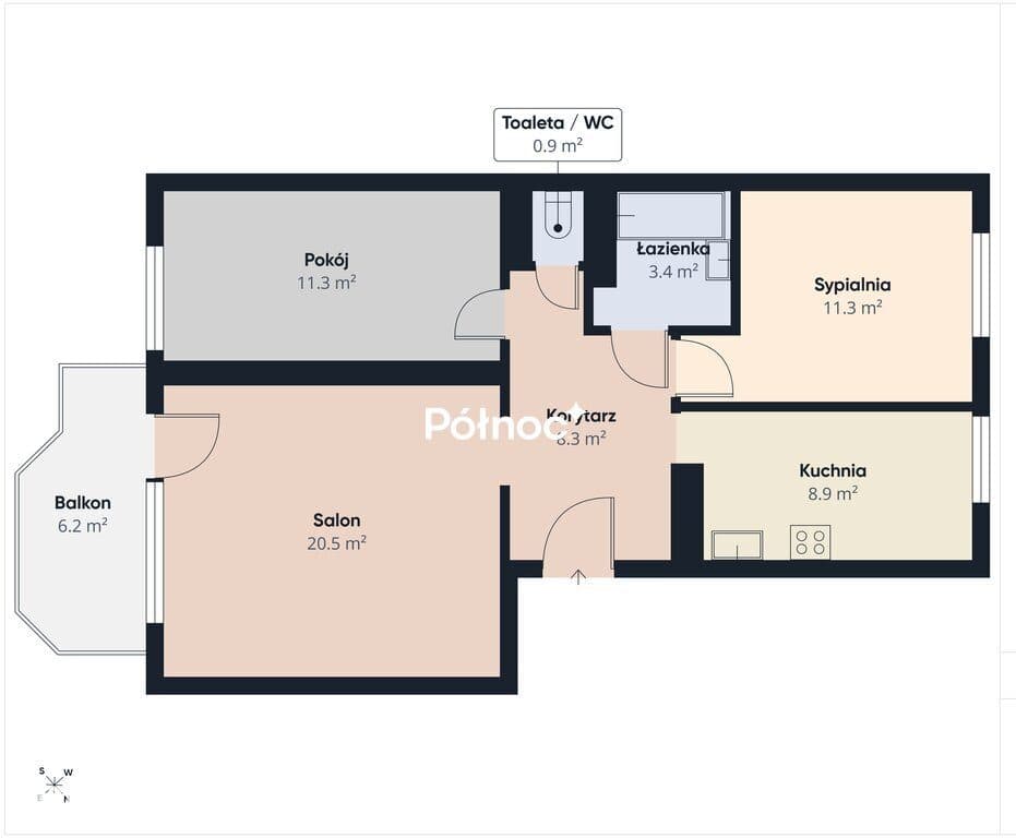 Rozkładowe 3 pokoje 65 m² | Antoniuk - zdjęcie 6