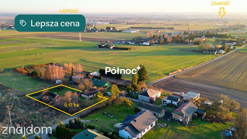 Działka budowlana z budynkiem gosp. blisko miasta.
