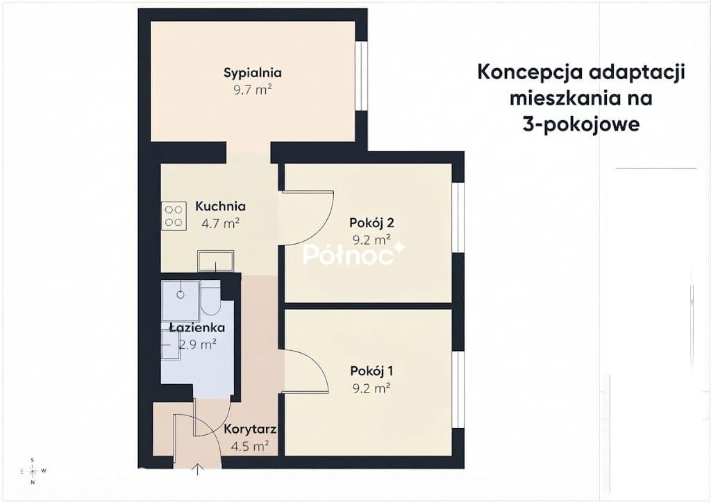 Mieszkanie inwestycyjne 42,18 m² | Centrum | 2–3 pokoje - zdjęcie 8