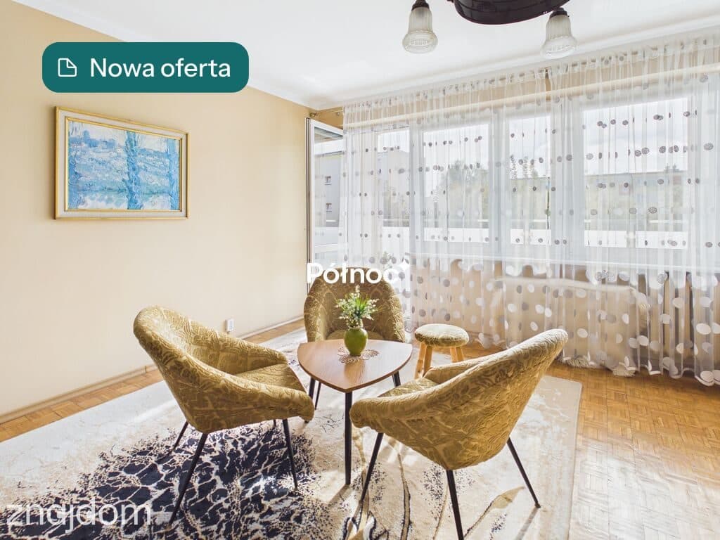 3 pokoje, 60 m², balkon, piwnica, 2. piętro, Łapy