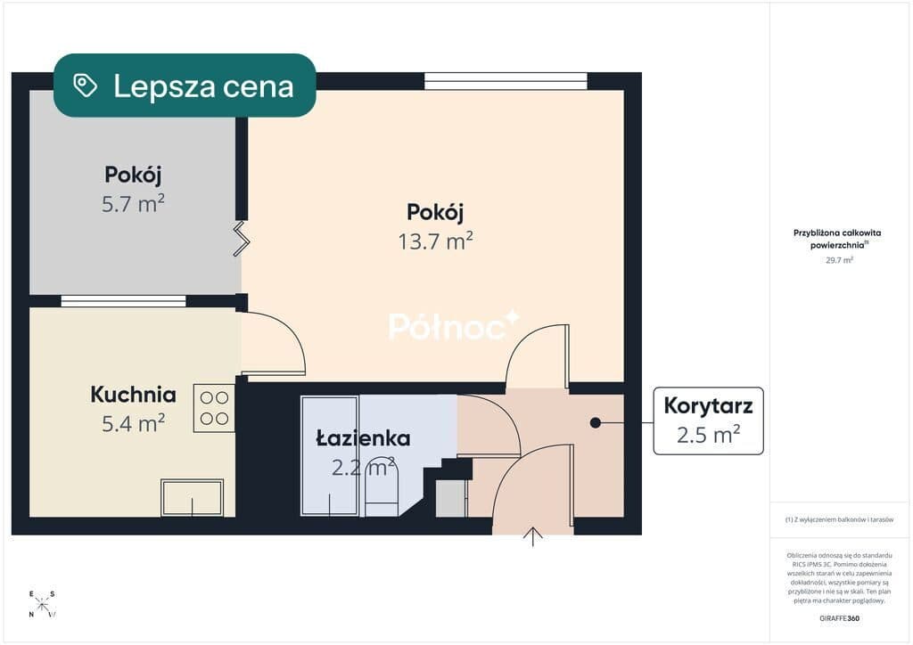 2 pokoje do remontu | 30,7 m² | przy dworcu - zdjęcie 6