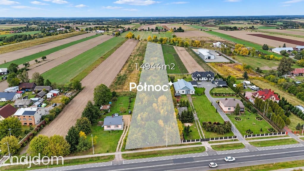 Działka 1,49 ha – Sławacinek Nowy, dojazd z dwóch stron - zdjęcie 2
