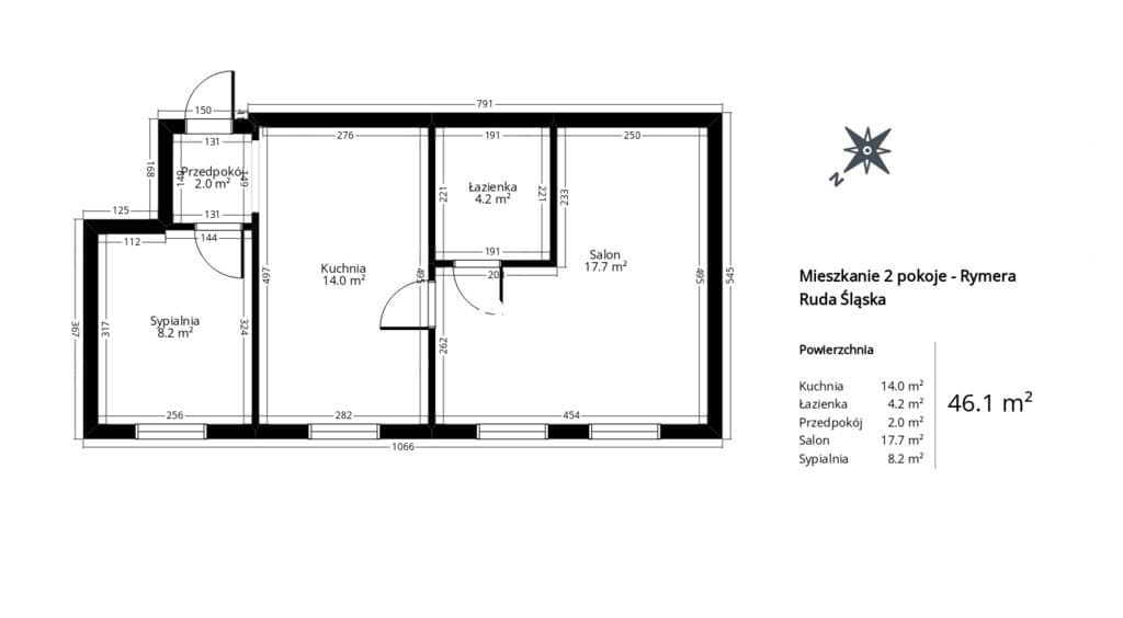 2 pokoje / 46 m2 / Rymera Ruda Śląska - do remontu - zdjęcie 16
