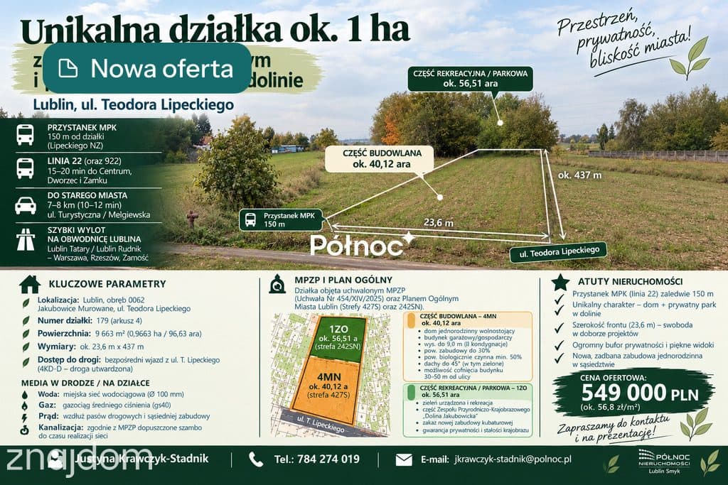 Działka, JAKUBOWICE MUROWANE