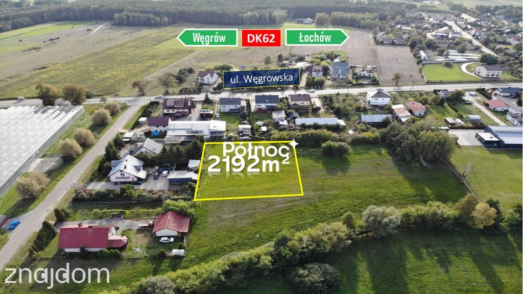 TOŃCZA, STARAWIEŚ, GM. LIW | DZIAŁKA 2192 m² | WARUNKI ZABUDOWY - zdjęcie 2