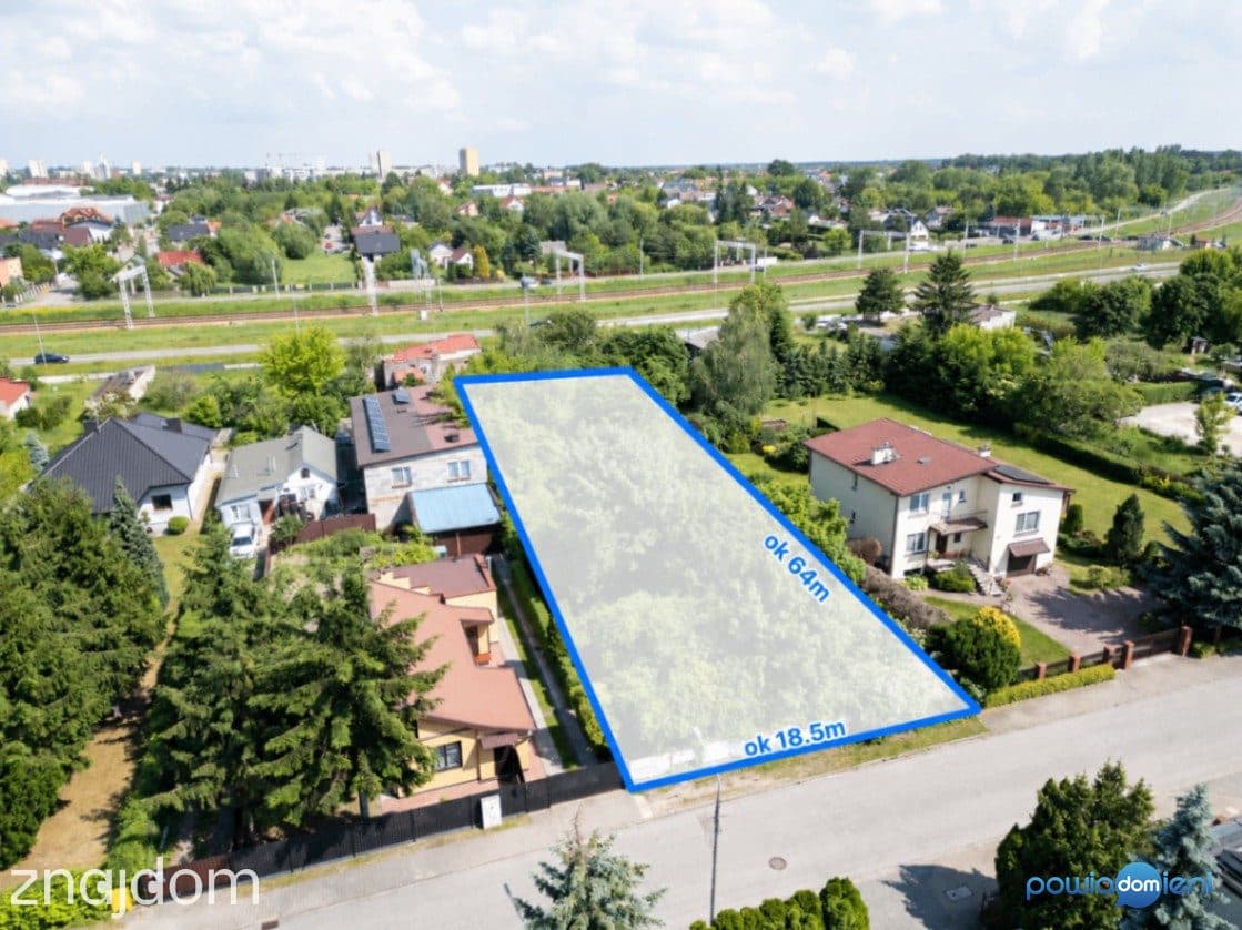 Działka 1217 m² w centrum Radomia