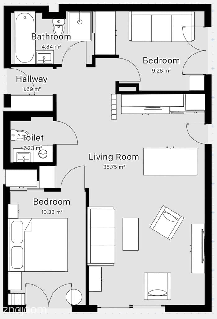 3 pokoje 68,19 m²| ogród| centrum| Czysta| Wrocław - zdjęcie 19