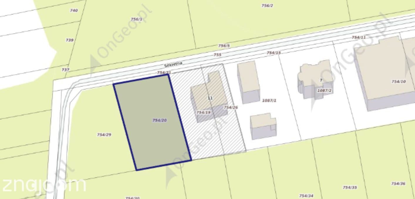 Działka budowlana 999 m², Wolica, gm. Nadarzyn ogrodzona z bramą na pilota MPZP - zdjęcie 2