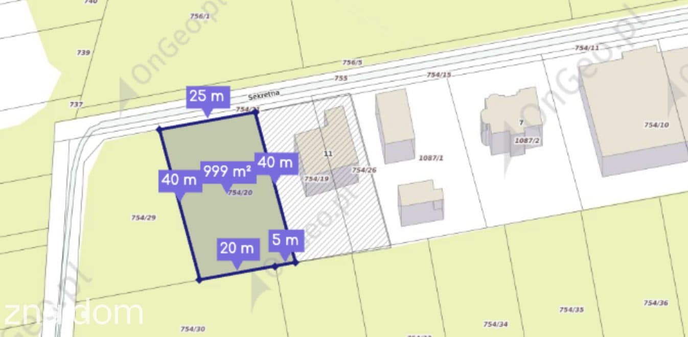 Działka budowlana 999 m², Wolica, gm. Nadarzyn ogrodzona z bramą na pilota MPZP - zdjęcie 3