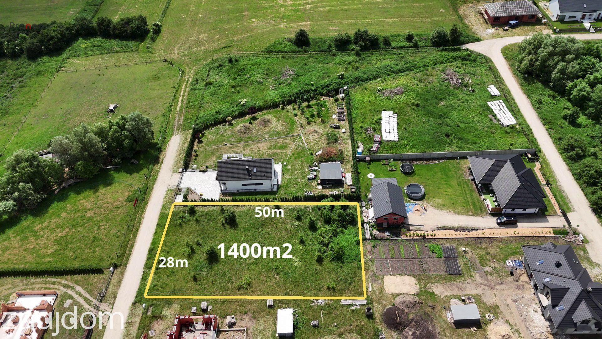 Działka 1400m2, MPZP, Wieruszew k. Konina - zdjęcie 2