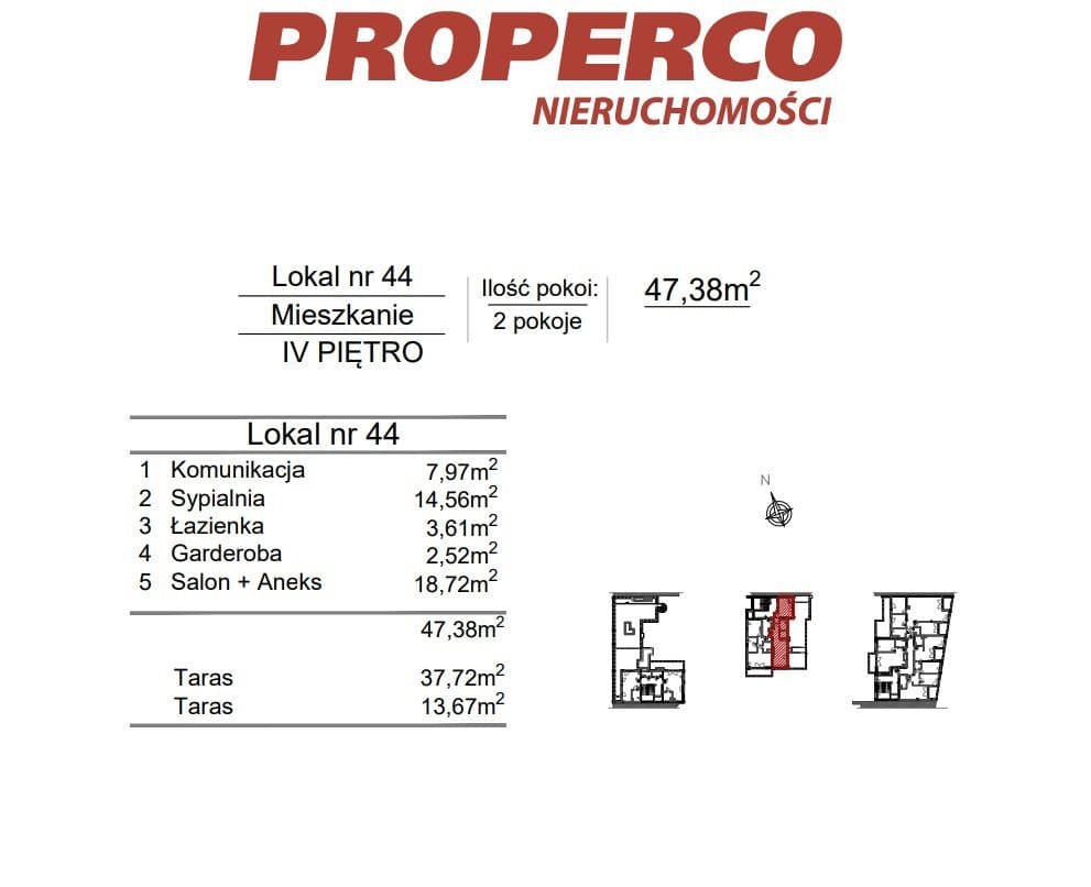 Mieszkanie 2pok., 47,38 m2, ul. Klonowa - zdjęcie 6