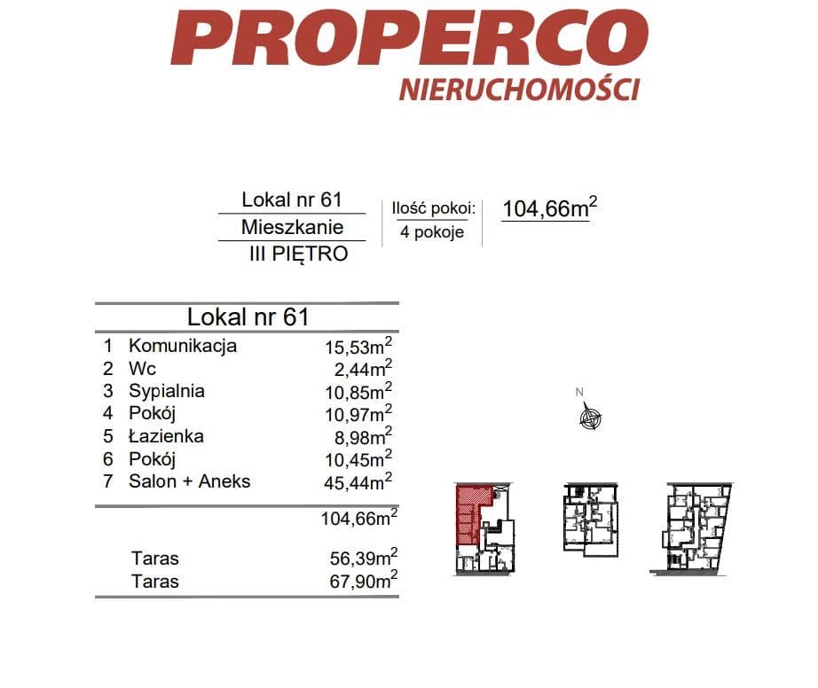 Mieszkanie 4pok., 104,66 m2, ul. Klonowa - zdjęcie 6