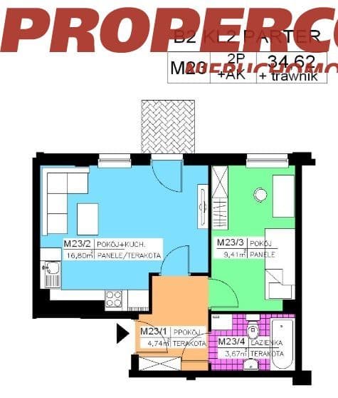 Mieszkanie 2 pok., 34,62 m2, parter, Na Stoku - zdjęcie 4