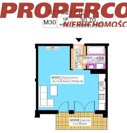 Mieszkanie 1 pok., 30,7 m2, I piętro, Na Stoku - zdjęcie 4