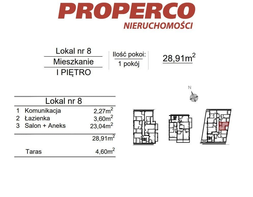 Mieszkanie 1pok., 28,91m2, 1p., ul. Klonowa - zdjęcie 6
