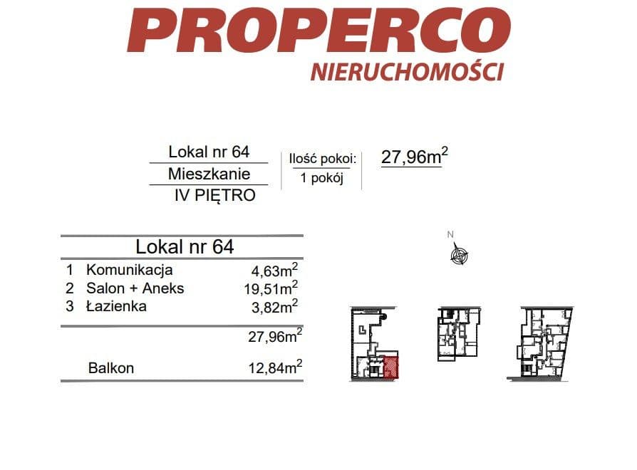 Mieszkanie 1pok., 27,96 m2, ul. Klonowa - zdjęcie 7