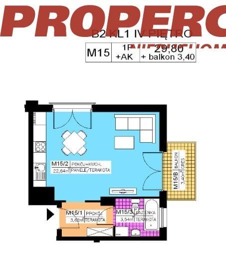 Mieszkanie 1 pok., 29,8 m2, I piętro, Na Stoku - zdjęcie 4