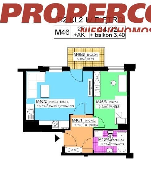 Mieszkanie 2 pok., 34,32 m2, II piętro, Na Stoku - zdjęcie 4