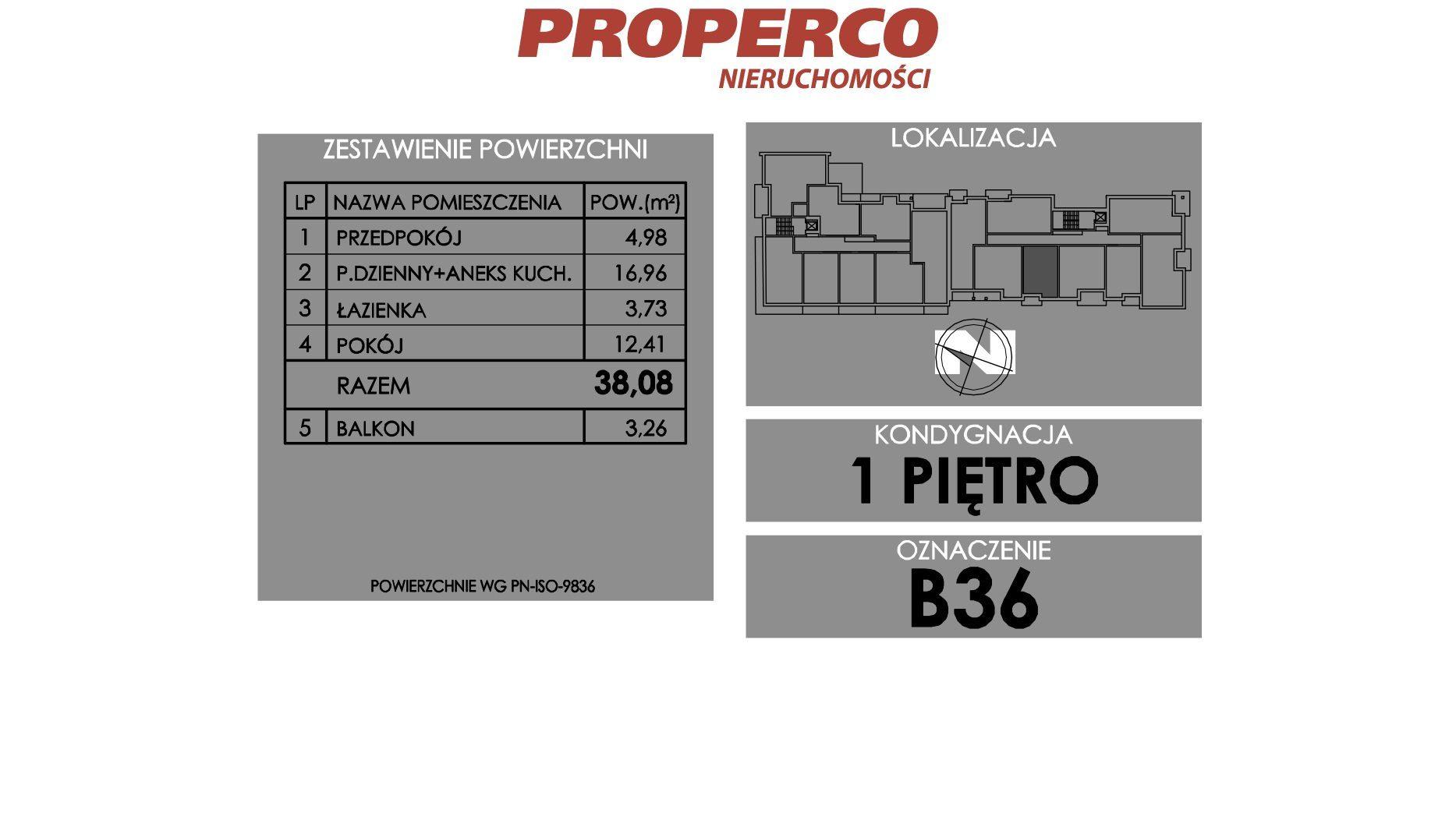 Mieszkanie 2 pok., 38,08 m2, ul. Żeromskiego - zdjęcie 14