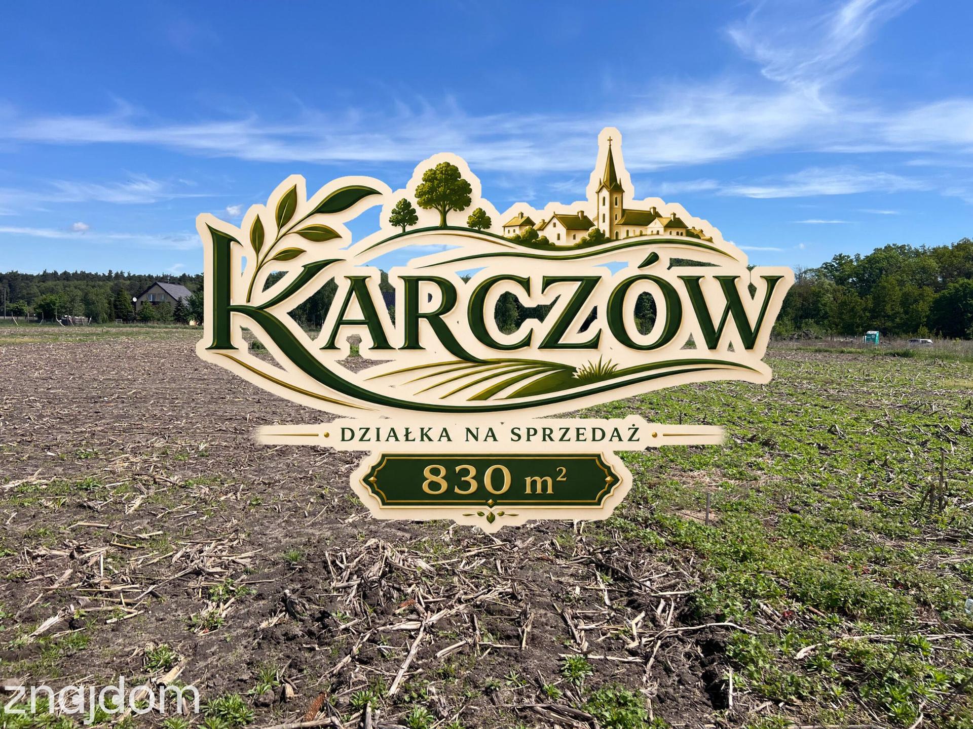 Działka budowlana z WZ 830 m² — Karczów, gm. Dąbrowa