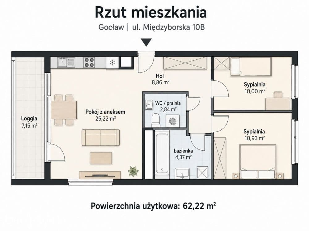 3 Pokojowe | Stan deweloperski | Gocław - zdjęcie 15