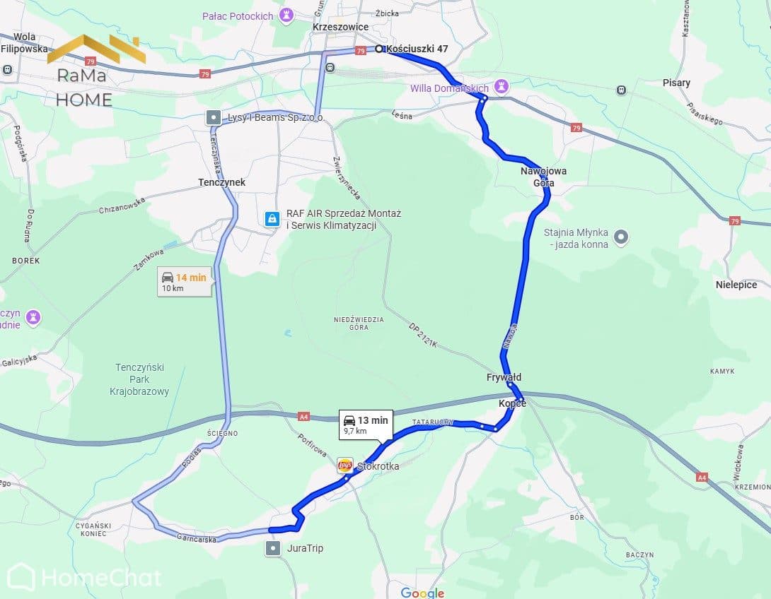 Działka budowlano - rolna Zalas gmina Krzeszowice