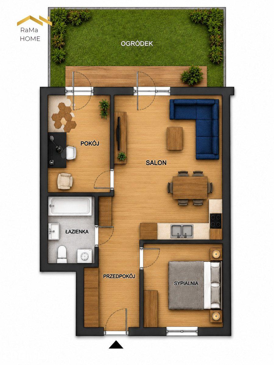 3 pokoje z ogródkiem 40 m² | miejsce postojowe - zdjęcie 19