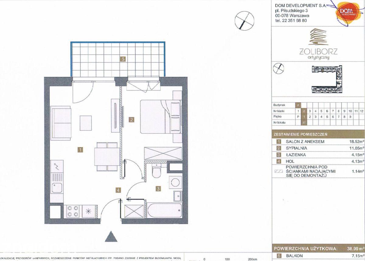 2 pokoje | 39 m² | balkon 7 m² | garaż | Żoliborz - zdjęcie 15