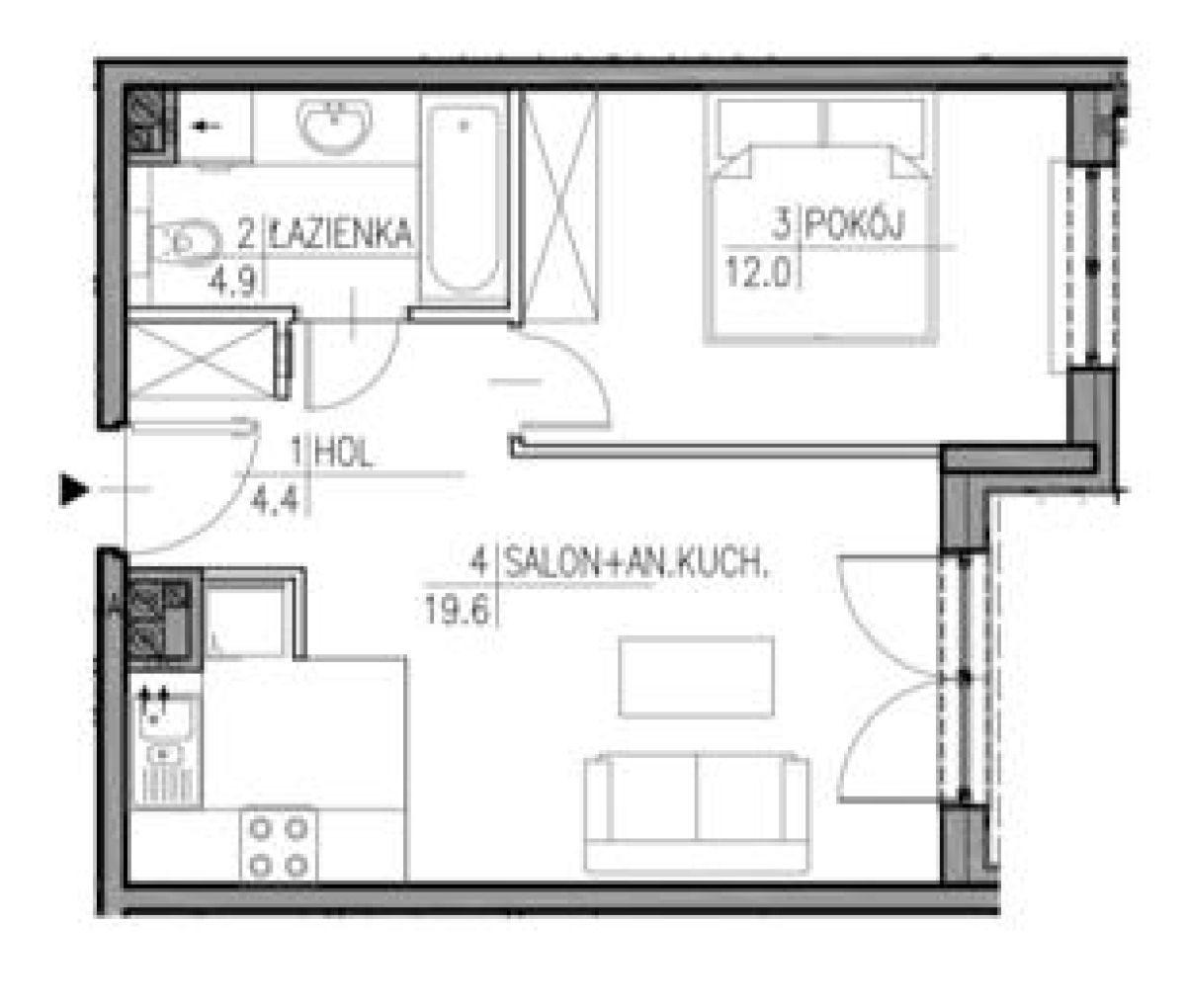 41,5m²/ W CENIE / Ogródek / Garaż / - zdjęcie 8