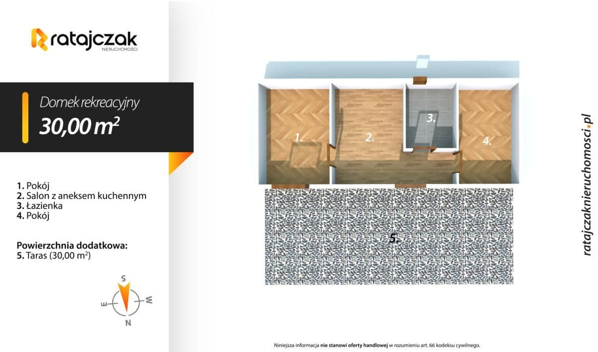 Mobilny domek całoroczny | 30 m² | Działka 494 m² - zdjęcie 20