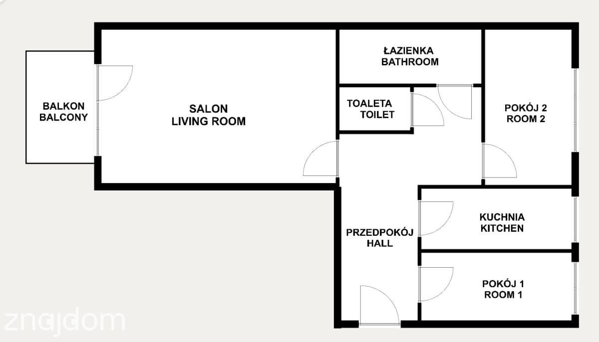 ENG| Urbanistów, 57 m2, 3 pokoje, Balkon - zdjęcie 15