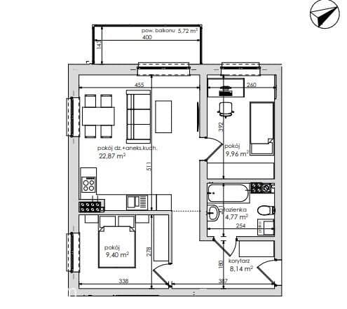 3 pokoje | balkon | miejsce parkingowe - ostatni lokal - zdjęcie 5
