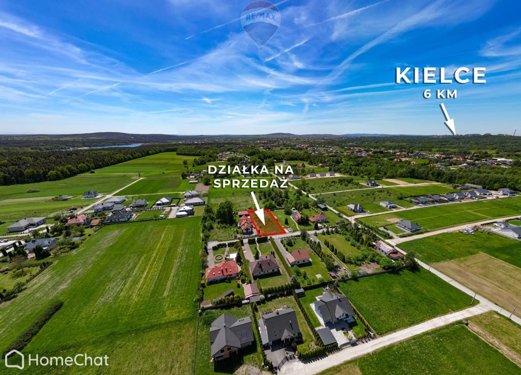 Działka budowlana 1302 m², media, szkoły, natura.