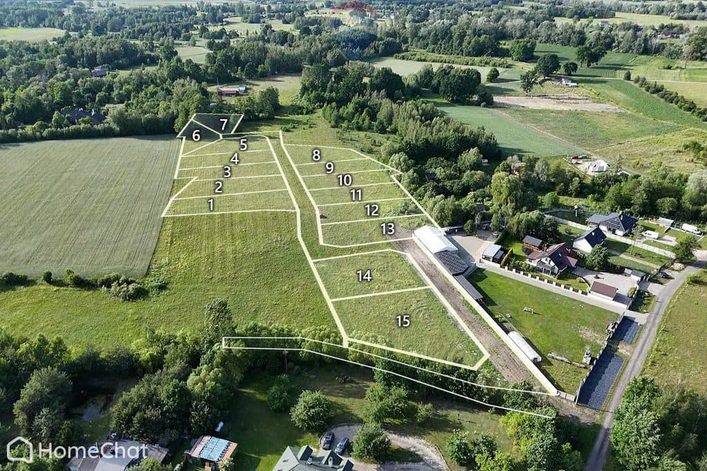 Inwestycja gruntowa 15 działek Budy Zosine 2,15 ha