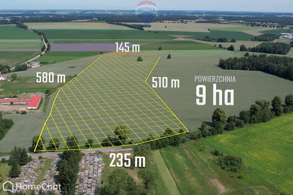 9,01 ha | MPZP: produkcja, logistyka | 1 km od S7