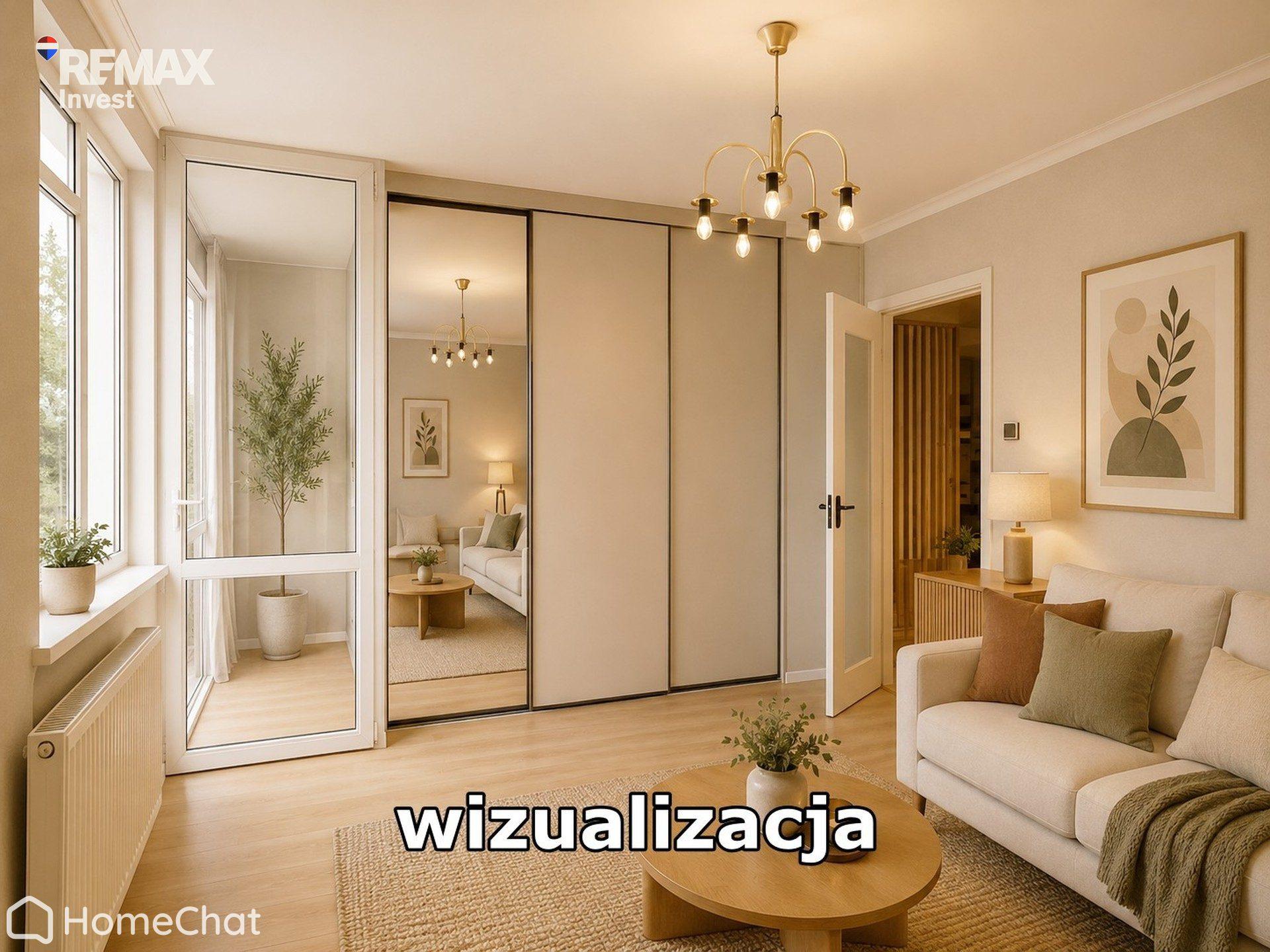 Balkon, zieleń i centrum miasta