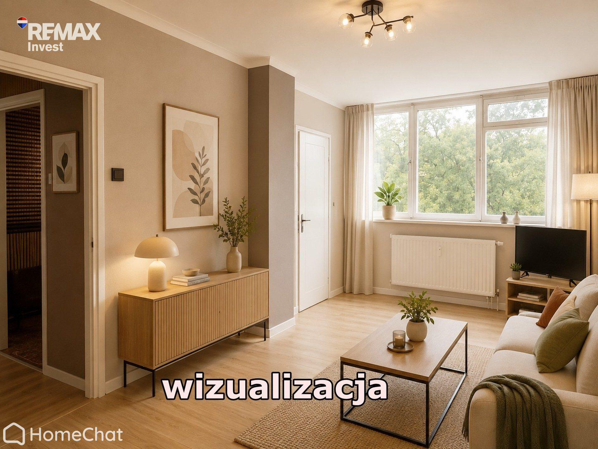 Balkon, zieleń i centrum miasta