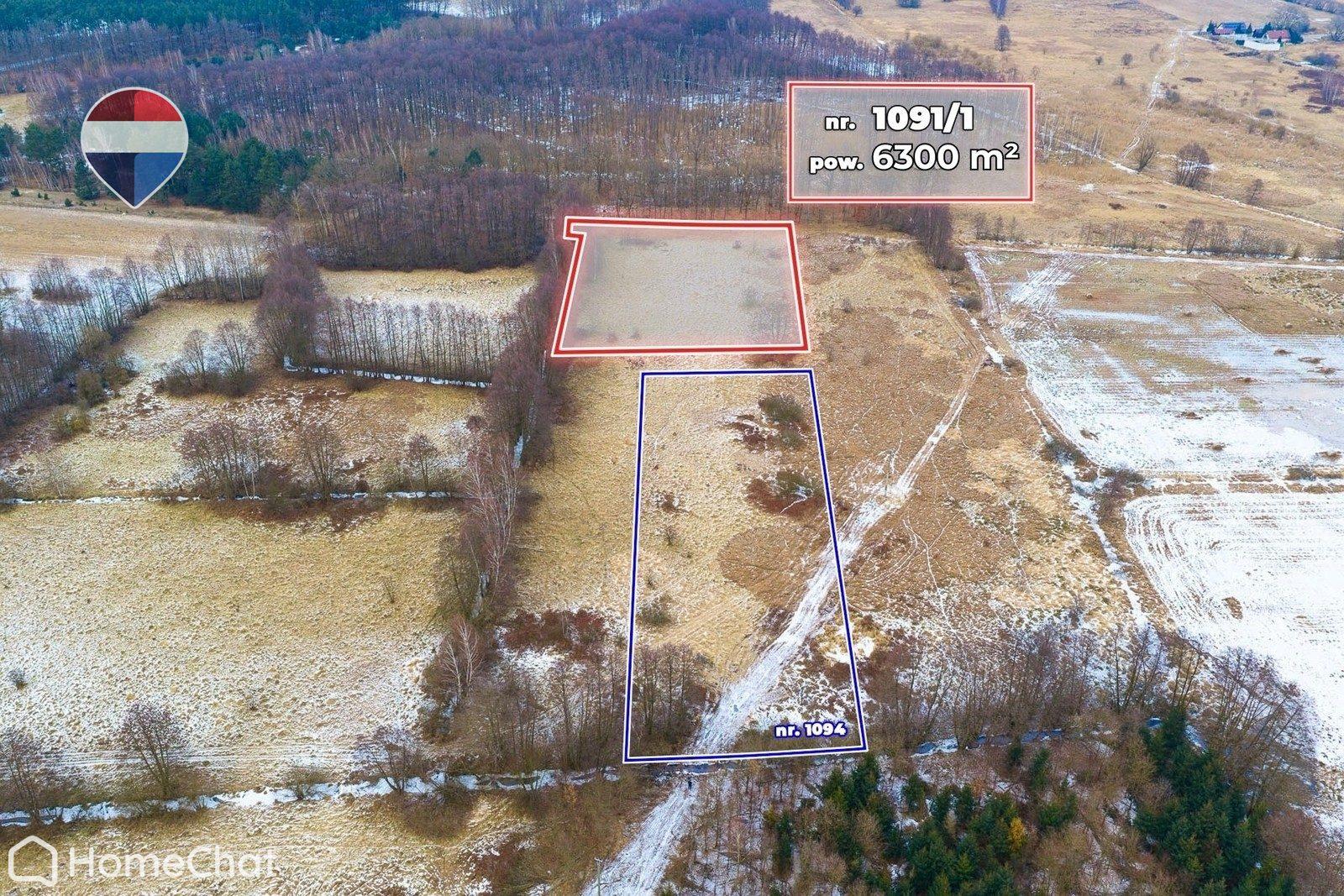 Działka rolna o pow. 6300 m²