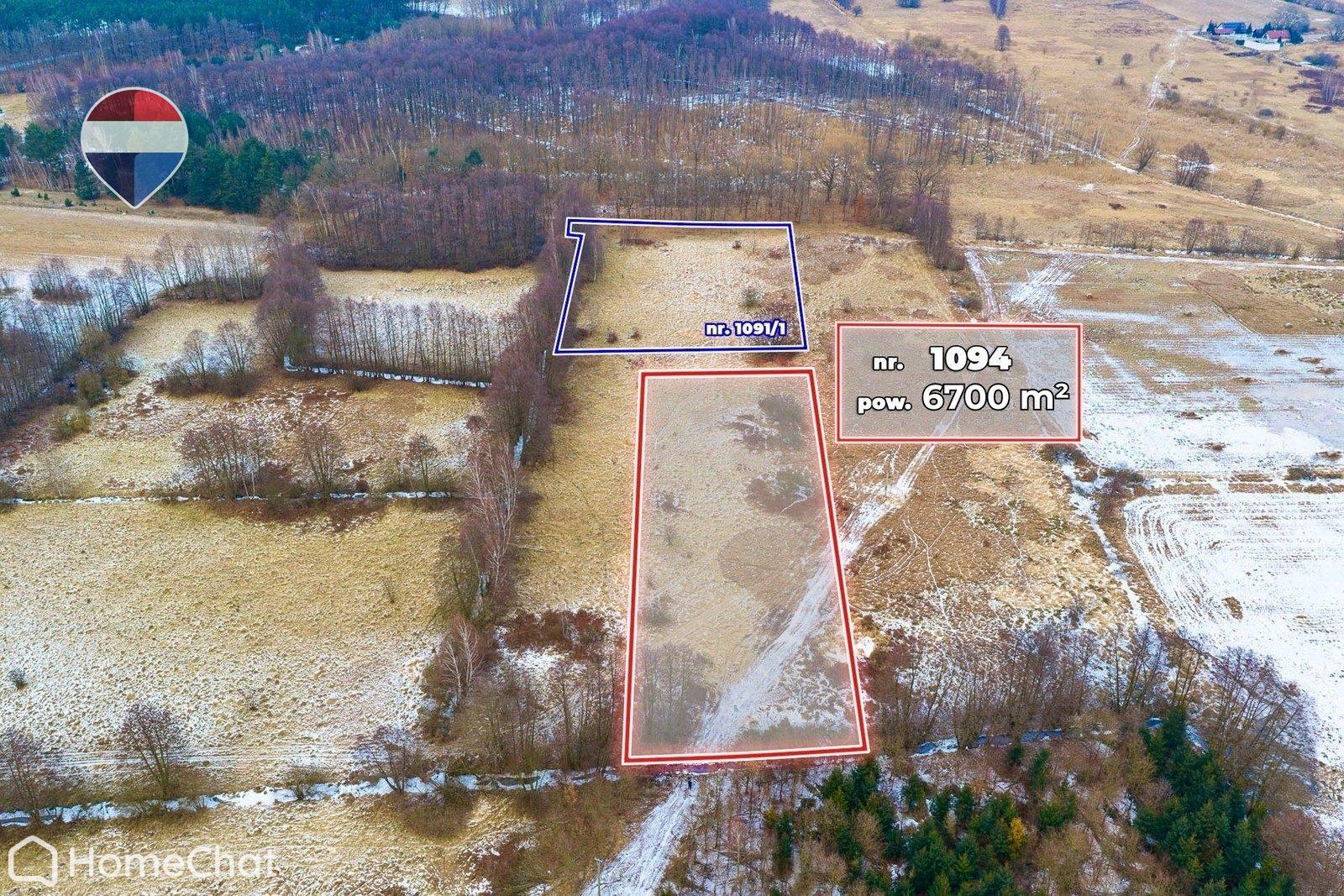 Na sprzedaż działka rolna o pow. 6.700 m².