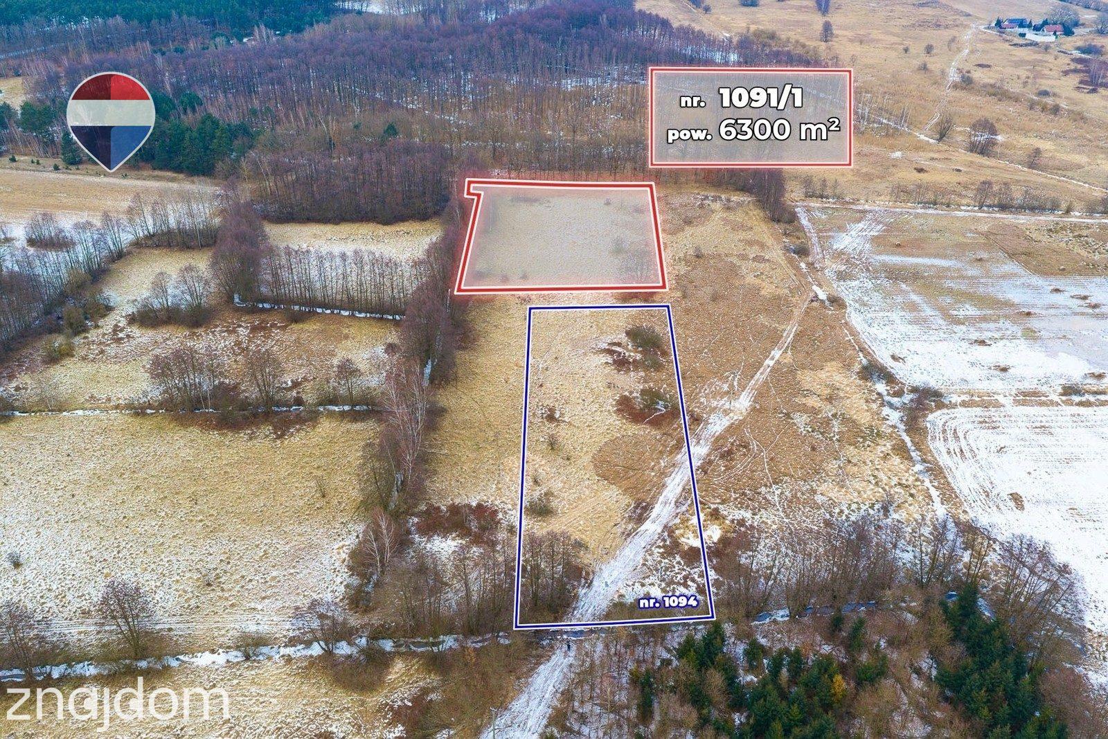 Działka rolna o pow. 6300 m²