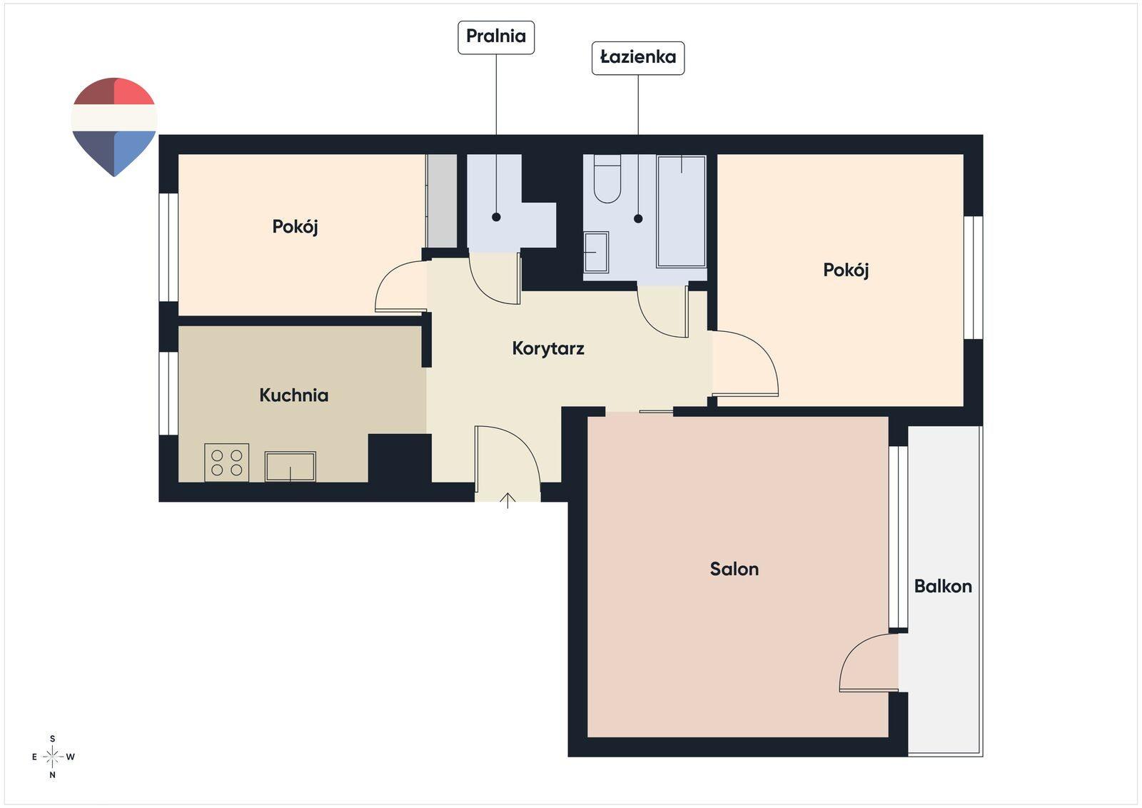 3 pokoje | 59,54 m² | gotowe do wprowadzenia - zdjęcie 19