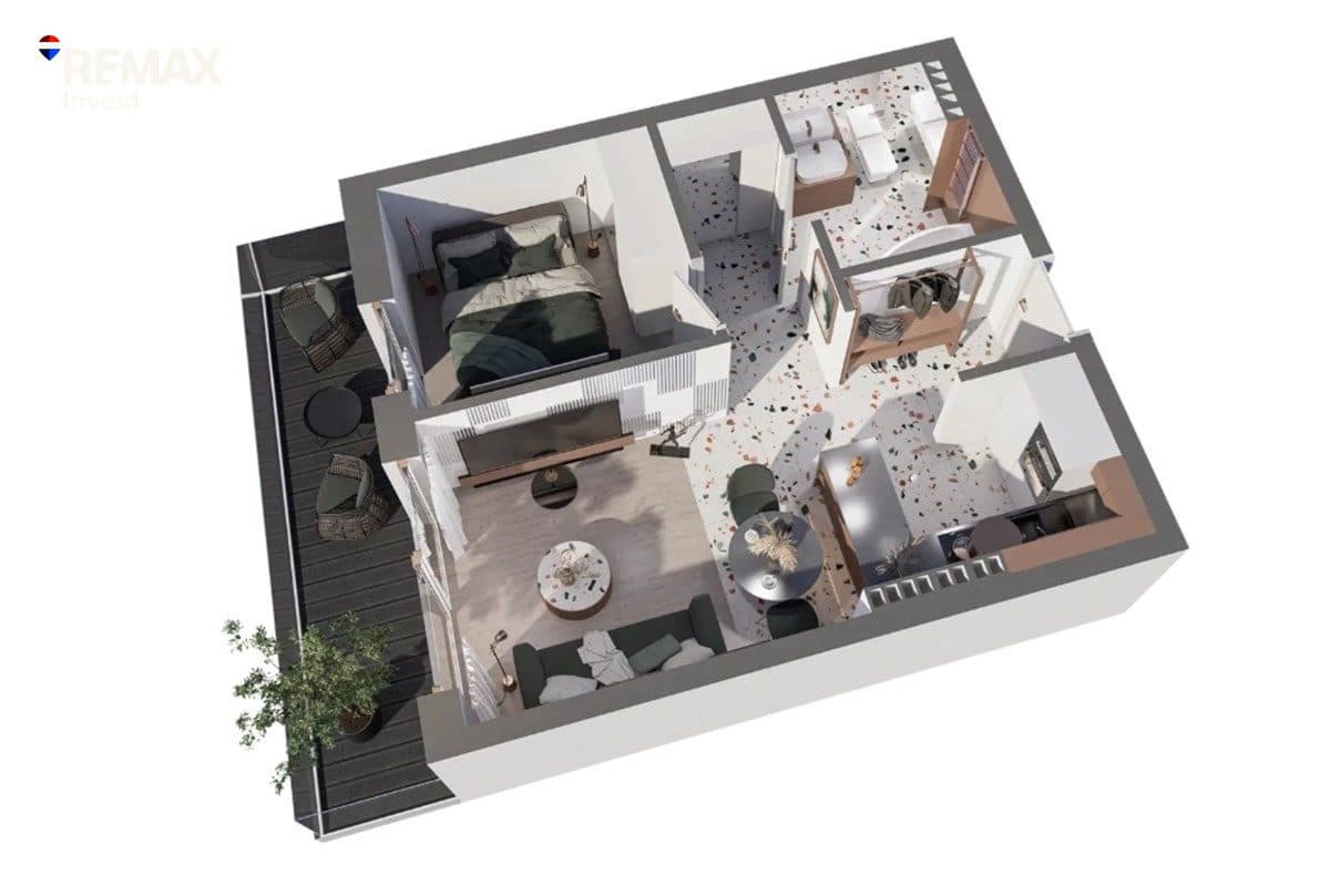 2 pokoje | 37,59 m² | Balkon + widok na Beskidy - zdjęcie 15
