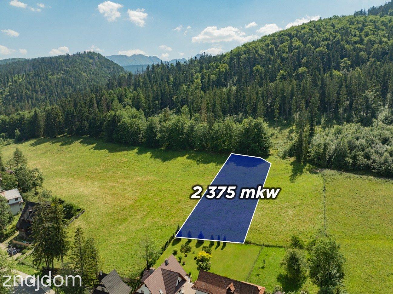 Działka rolna Jaszczurówka Zakopane z dojazdem