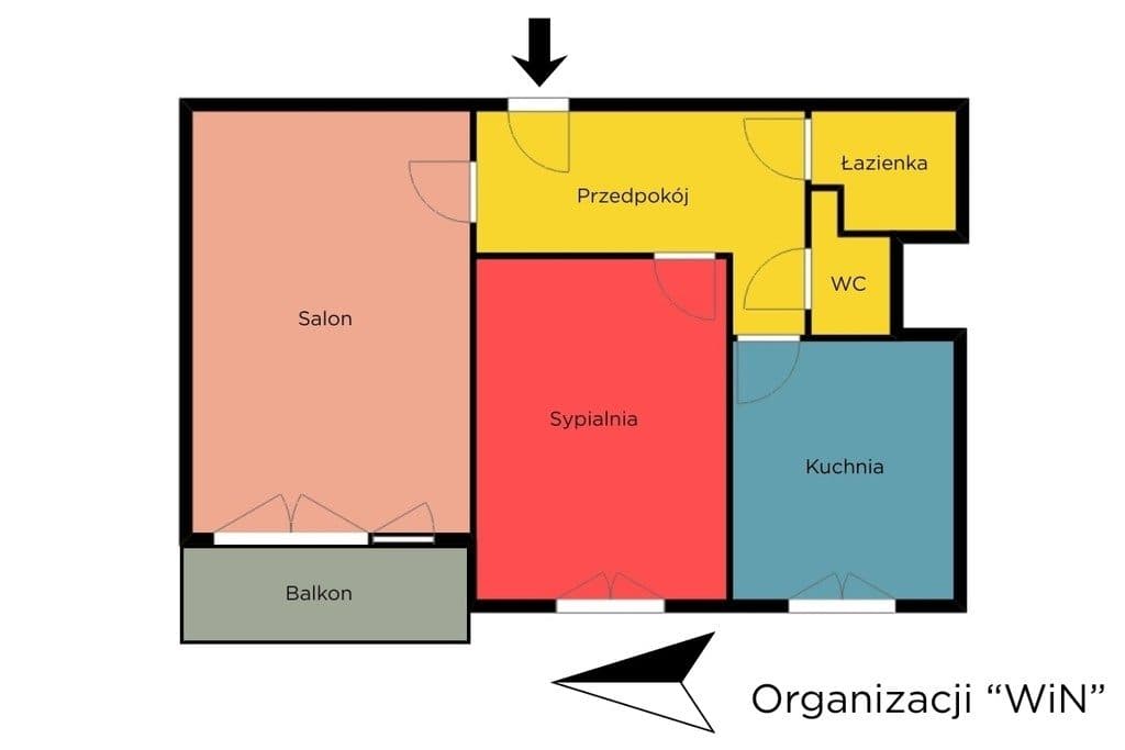 2 pokoje z balkonem na Bałutach – pod remont - zdjęcie 2