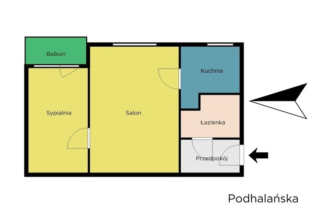 37 m² z loggią do aranżacji | Łódź Dąbrowa - zdjęcie 2