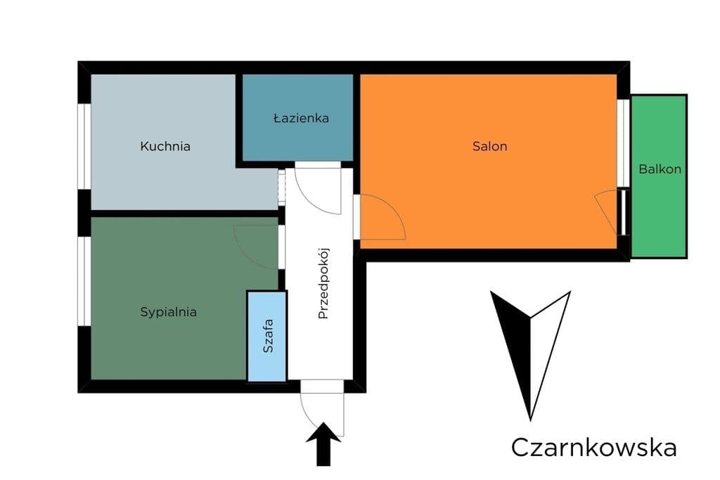 2 pokoje z balkonem na spokojnych Kozinach - zdjęcie 2