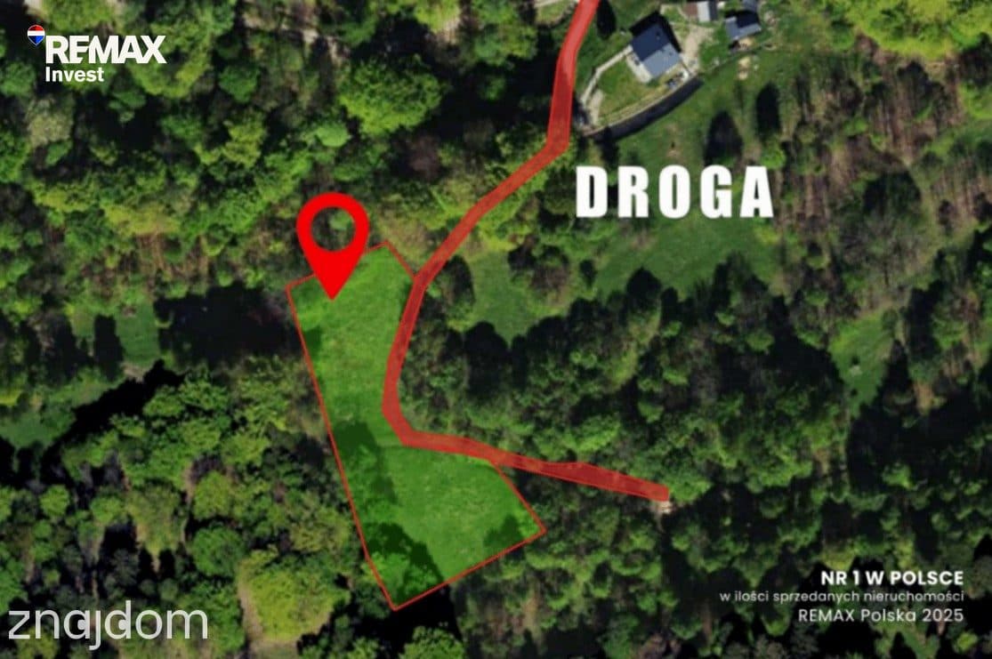 Działka z WZ na 3 domy wolnostojące Straconka