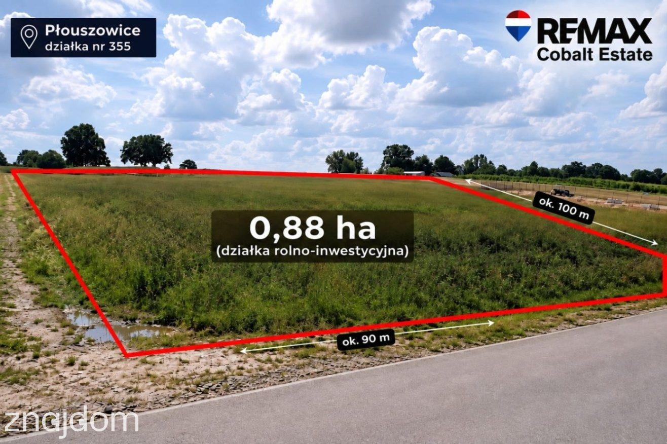 #Działka z potencjałem inwestycyjnym blisko miasta#Płouszowice#0.88ha